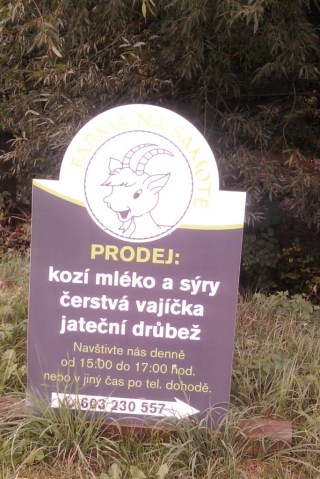 08-19; Prosence; Wegweiser Ziegenkäse