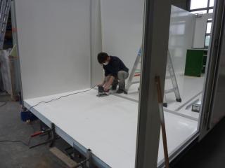 2016-05-26; Arbeiten am Aufbau bei Willenbrock 07; Praktikant