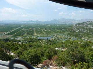 Von oben wie die Reisfelder in Vietnam