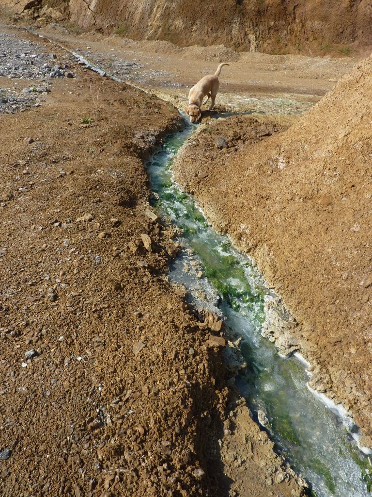irgeendwie das Wasser "kanalisieren"