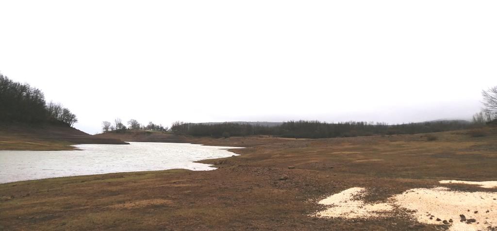 Nicht viel Wasser im See, nur von oben