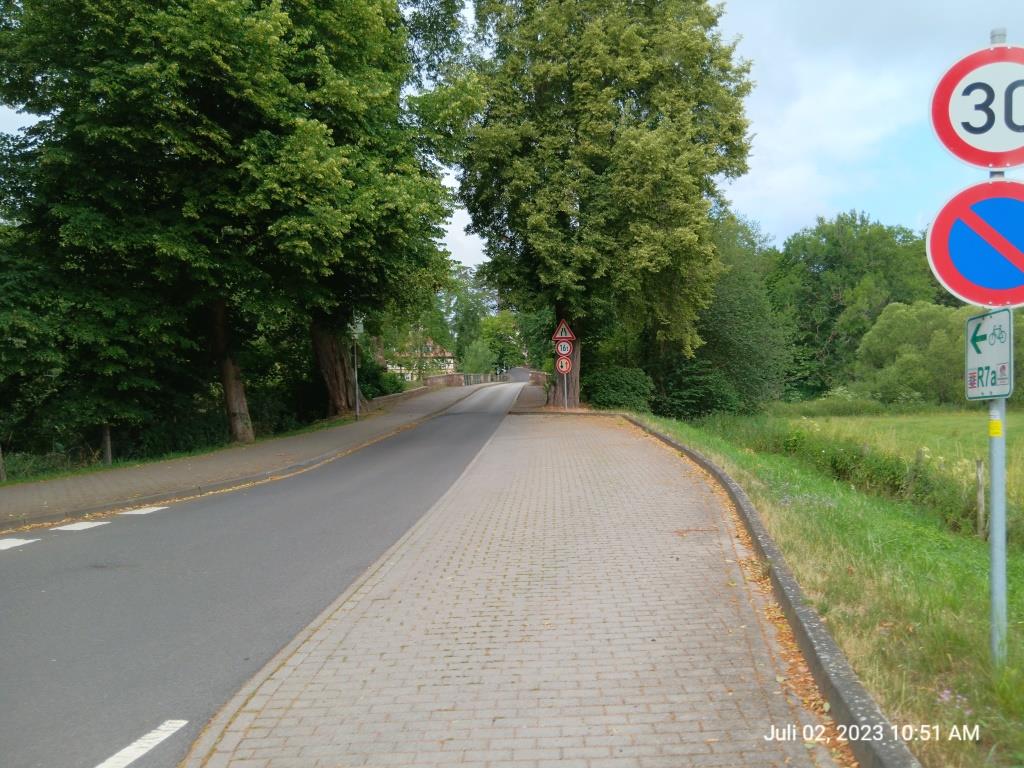 Zufahrt zum Stellplatz